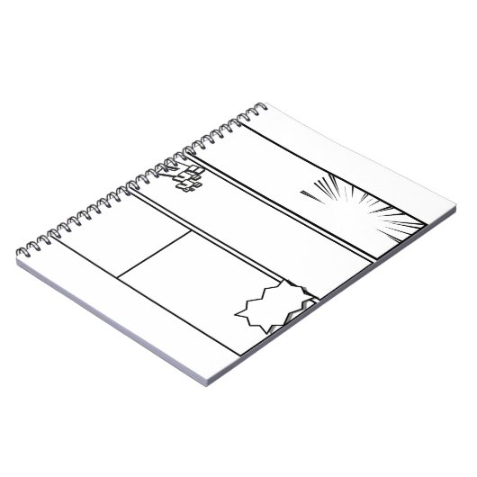  DIY Manga Panel 3– Customizable Japanese Comic  Notizblock (Linke Seite)