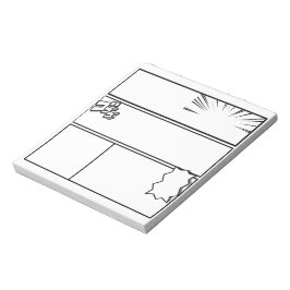  DIY Manga Panel 3– Customizable Japanese Comic  Notizblock