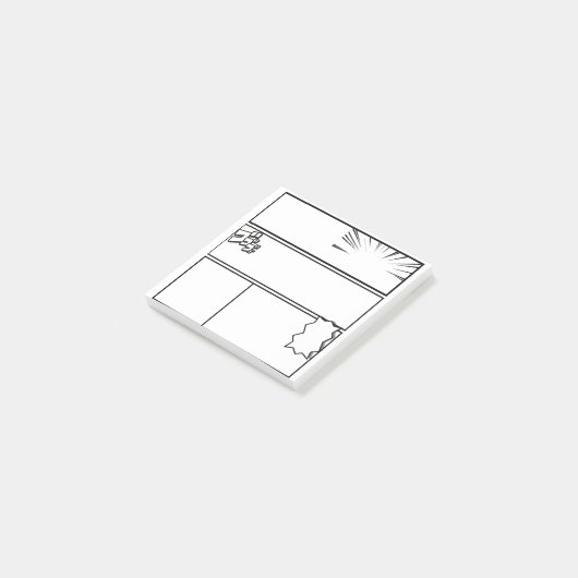  DIY Manga Panel 3– Customizable Japanese Comic  Post-it Klebezettel (angewinkelt)