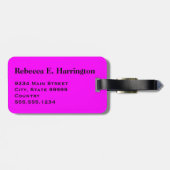 DIY Monogram Black Race Pferd auf beliebiger Farbe Gepäckanhänger (Rückseite horizontal)