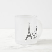 DIY Monogram Eiffelturm Mattglastasse (VorderseiteRechts)