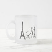 DIY Monogram Eiffelturm Mattglastasse (Links)
