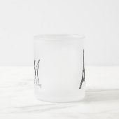 DIY Monogram Eiffelturm Mattglastasse (Mittel)