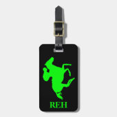 DIY Monogram Lime Green Race Pferd/Jegliche Farbe Gepäckanhänger (Vorderseite vertikal)