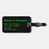 DIY Monogram Lime Green Race Pferd/Jegliche Farbe Gepäckanhänger (Rückseite horizontal)