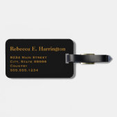 DIY Monogram Matte Gold Pferd auf beliebiger Farbe Gepäckanhänger (Rückseite horizontal)