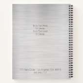 DIY Monogram Name Professionals Date, Blk Gray Sil Notizblock (Rückseite)
