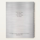 DIY Monogram Name Professionals Date, Blk Gray Sil Planer (Rückseite)