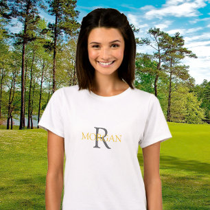 DIY Monogram & Name, trendy Gold & Grau Text Hoodie