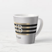 DIY Monogram & Name, Yel Gold gebürstet Silber Sch Milchtasse (Rechte Ecke)