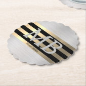 DIY Monogram & Name, Yel Gold gebürsteter Stahl Sc Untersetzer (angewinkelt)