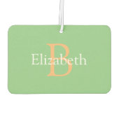 DIY Monogram & Name, Yel oder & White Text auf Sen Autolufterfrischer (Rückseite)