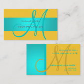 DIY Monogramm + Hintergrundfarbe Visitenkarte (Vorne/Hinten)