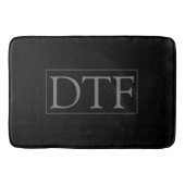 DIY Monogramm oder Name, klassisch schwarz mit gra Badematte (Vorderseite)