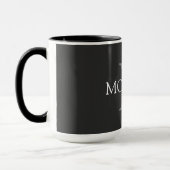 DIY Monogramm und Name, schwarz, grau und weiß Tasse (Links)