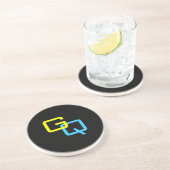 DIY-Monogramm ~ Untersetzer 10,8 cm Sandstein (Seite)