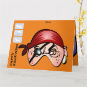 DIY Monster Paper Mask Halloween XL Card - Piraten Karte (Gelbe Blume)