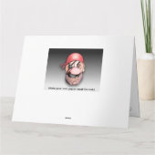 DIY Monster Paper Mask Halloween XL Card - Piraten Karte (Rückseite)