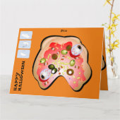 DIY Monster Paper Mask Halloween XL Card Pizza Karte (Gelbe Blume)