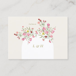 DIY Name Federblume Platzkarte