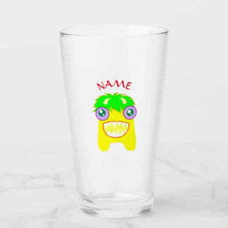 DIY NAME HAPPY MONSTER TRINKING Glass Glas