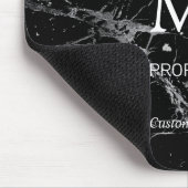 DIY Name Initials Professionals, Black & Gray Marm Mousepad (Ecke)