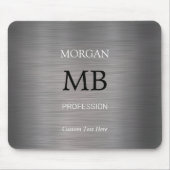 DIY Name Initials Professionals, Bürstenstahl, VS Mousepad (Vorne)