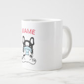 DIY NAME NIEDLICH FRANZÖSISCH BULLDOG PUPPING MIT Jumbo-Tasse (Vorderseite Rechts)