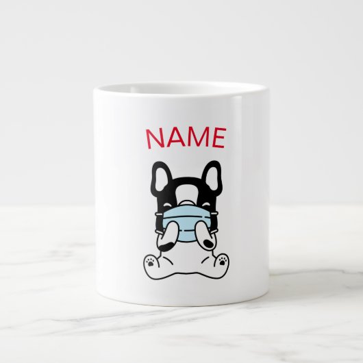 DIY NAME NIEDLICH FRANZÖSISCH BULLDOG PUPPING MIT Jumbo-Tasse (Vorderseite)