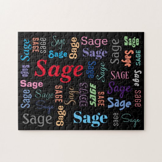 DIY-Name oder -Meldung in vielen Stilen und Farben Puzzle (Horizontal)