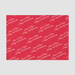 DIY-Namen, Jubiläumsjahr, Weiße Schrift, Rot Seidenpapier