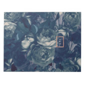 DIY Navy Rose Gold Wedding Euro Envelope Liner Notizblock (Vorderseite)