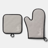 DIY Oven Mitt Set | Benutzerdefinierter Text, Name (Vorderseite)