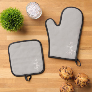 DIY Oven Mitt Set | Benutzerdefinierter Text, Name