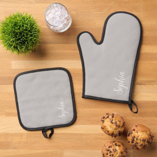 DIY Oven Mitt Set | Benutzerdefinierter Text, Name (Oben Unten)
