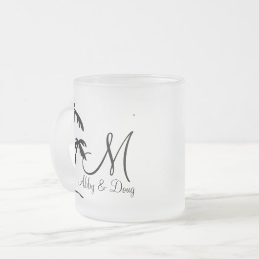 DIY Palm Tree Ziellogo Mattglastasse (Vorderseite Links)