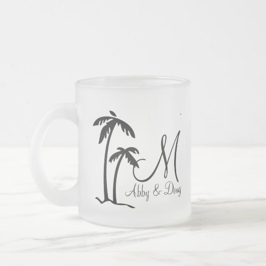 DIY Palm Tree Ziellogo Mattglastasse (Links)