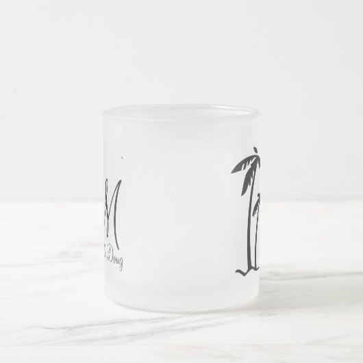 DIY Palm Tree Ziellogo Mattglastasse (Mittel)