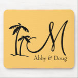 DIY Palm Tree Ziellogo Mousepad<br><div class="desc">Palm Baum Design mit Hintergrund können Sie anpassen,  um jede Farbe,  die Sie möchten. Fügen Sie einfach Ihren eigenen Namen,  Ihr Hochzeitsdatum,  Ihre Monografie oder einen anderen Text in dieses Hochzeitsdesign ein.</div>