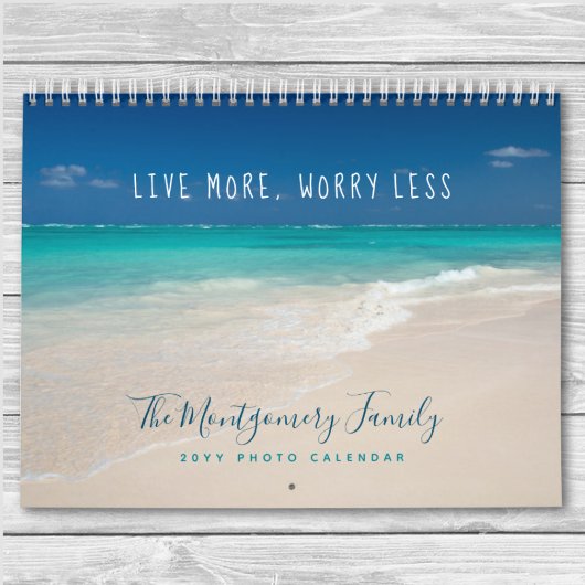 DIY Personalisiert Tropical Foto Template 2026 Kalender