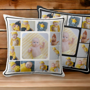 DIY Personalisierte 13-Foto-Collage-Vorlage Kissen