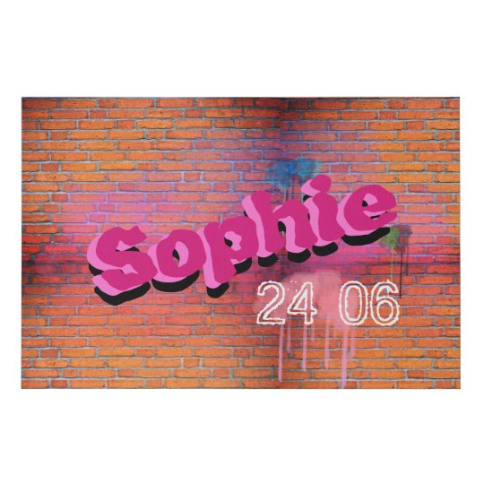 Diy Personalisierte Graffiti Namen Leinwand Kunst Kunstlicher Leinwanddruck Zazzle De