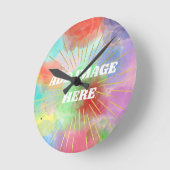 DIY Personalisierte Sommerwolken Runde Wanduhr (Winkel)