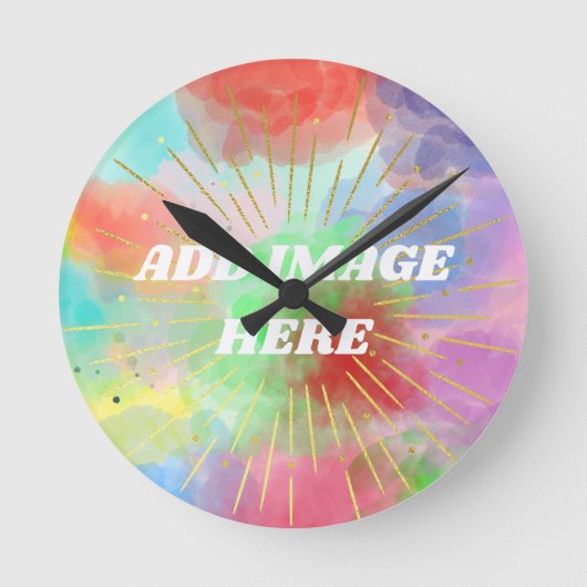 DIY Personalisierte Sommerwolken Runde Wanduhr (Vorderseite)