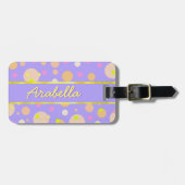 DIY personalisierter Mädchen-Punkte-Gepäck-Umbau Gepäckanhänger (Vorderseite horizontal)