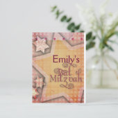 DIY Polka Dot farbenfrohe Bat Mitzvah Design Postkarte (Stehend Vorderseite)