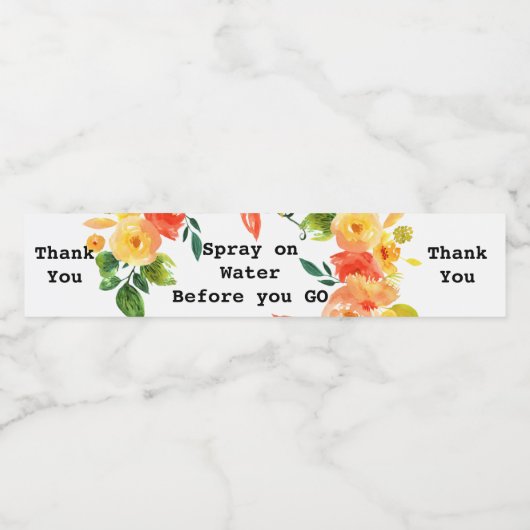 DIY Poo Spray Label Wasserflaschenetikett (Einzelnes Label)