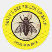 DIY Queen Bee Pollen Crafting Label Runder Aufkleber (Vorderseite)