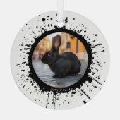 DIY Rabbit zu Weihnachten in Italien Ornament Aus Glas (Rückseite)
