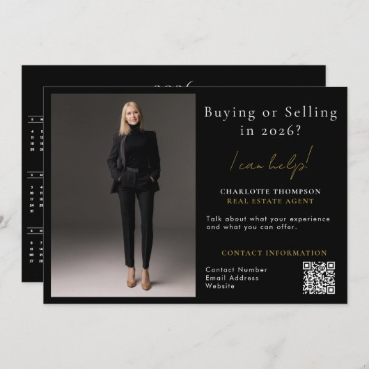 DIY Realtor Kaufen Verkauf von Real Anwesen Foto 2 Feiertagskarte (Vorne/Hinten)